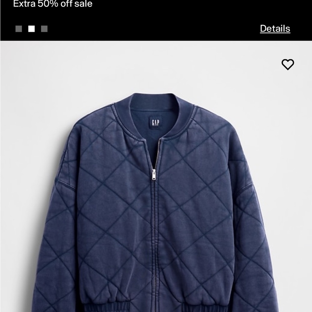 GAP Navy Quilted Puffer Jacket - Picture 4 of 5